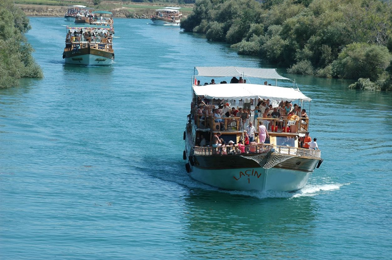 Manavgat Boat and Market from Antalya